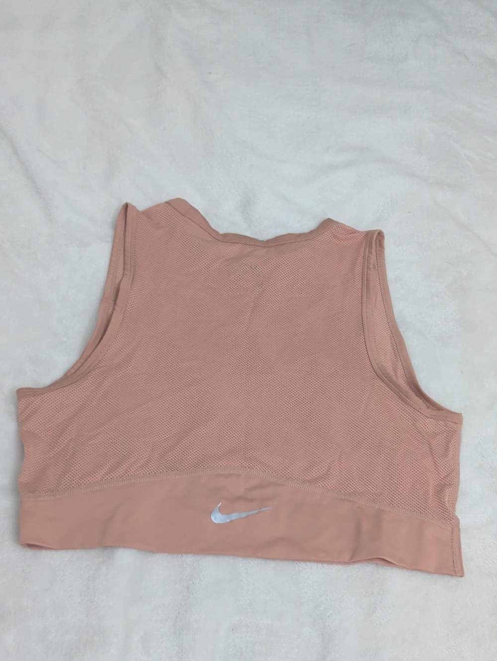 Nike Women's Dusty Pink Mesh Crop Sports Tank